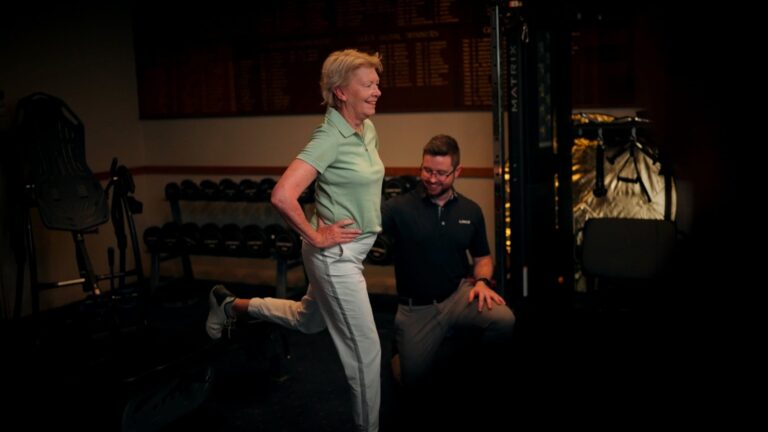 Seniors balance and strength exercise class at LinksHP, Cromer